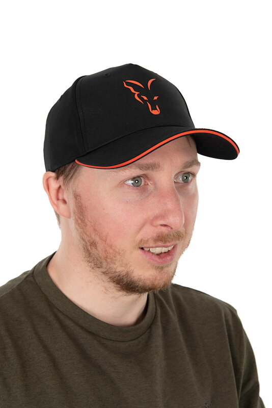Fox Collection Baseball Cap Black & Orange Fox Collection Baseball Cap Black & Orange