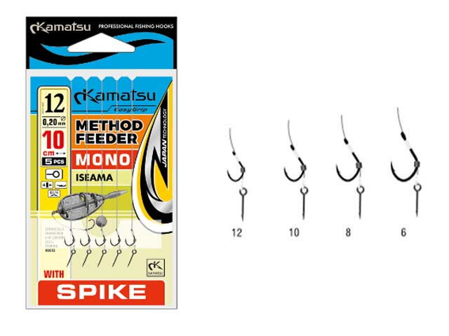 504019306 Kamatsu Iseama Method feeder s tŕňom vlasec 10cm háčik v.6 5ks/bal