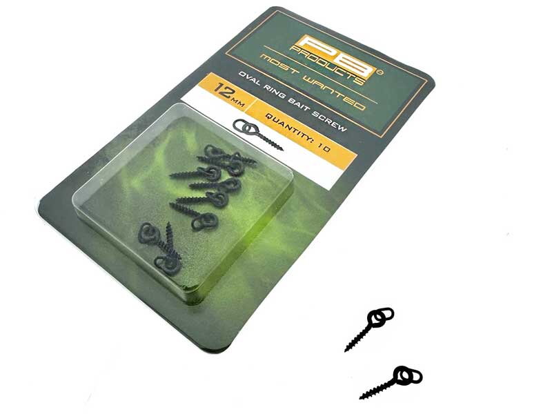 20436 PB Products oval ring bait screw 12mm 10ks/bal