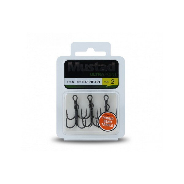 MUSTAD NP ROUND BEND TROJHÁČIK BEZ PROTIHROTU