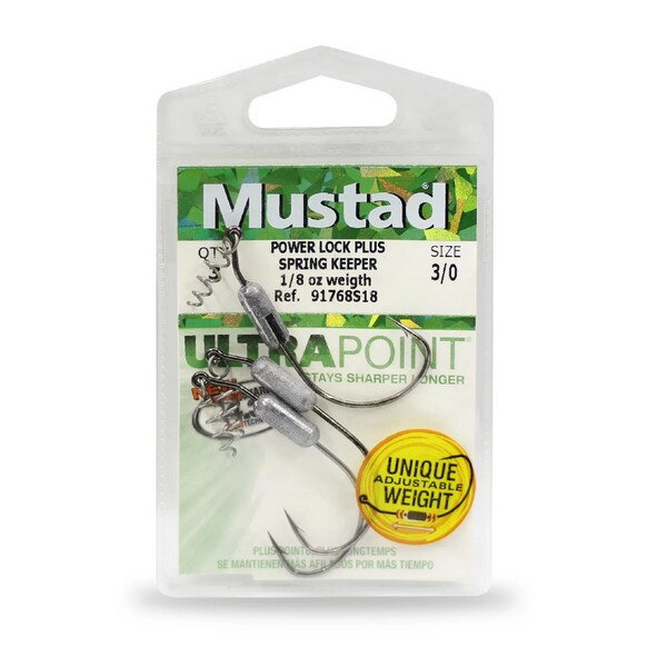 MUSTAD POWERLOCK PLUS SO ŠPIRÁLOVÝM DRŽIAKOM OFFSETOVÝ HÁČIK