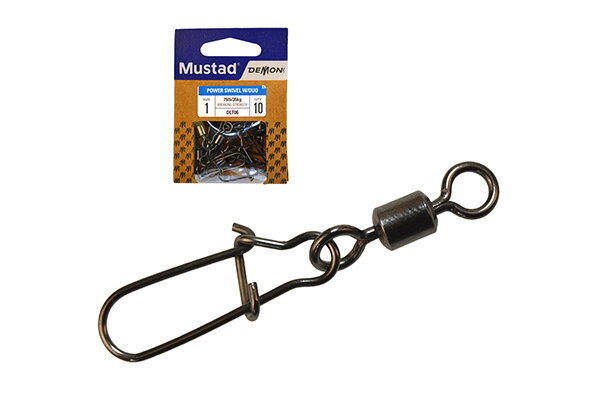 MUSTAD POWER ROLLING SWIVEL S DUO LOCK OBRATLÍK KLIP