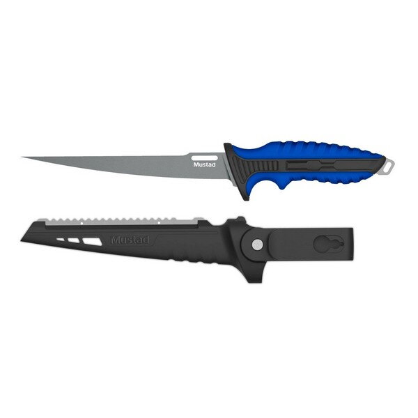 MUSTAD 7inch 46 STAINLESS STEEL FILLET KNIFE - PTFE NON-STICK COATING BLUE