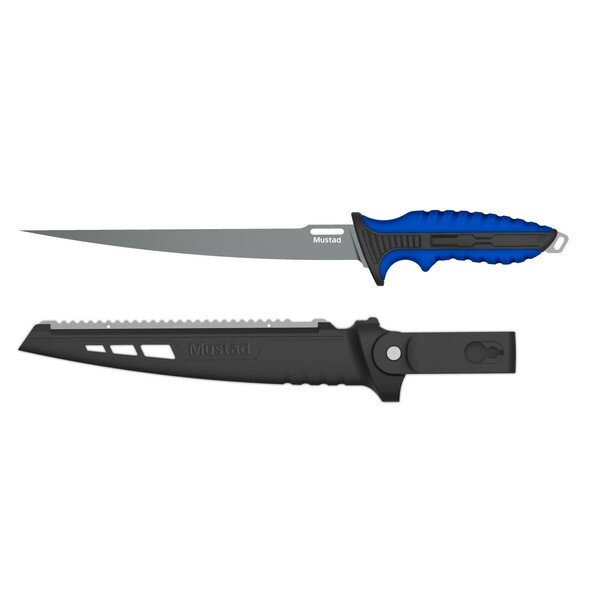 MUSTAD 9inch 46 STAINLESS STEEL FILLET KNIFE - PTFE NON-STICK COATING BLUE