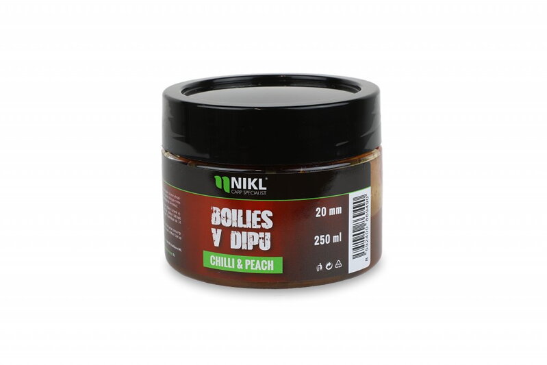 Nikl Boilies v dipu Chilli & Peach 250ml