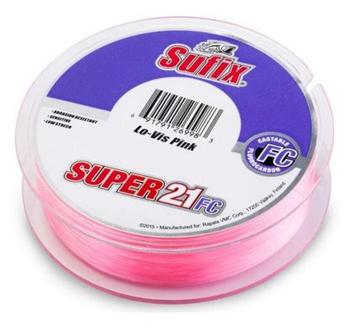 Sufix Super 21 Fluorocarbon 50 m ružový