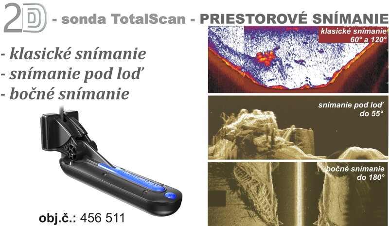 LOWRANCE TotalScan™ sonda Chirp/DSI/priestorové sníman