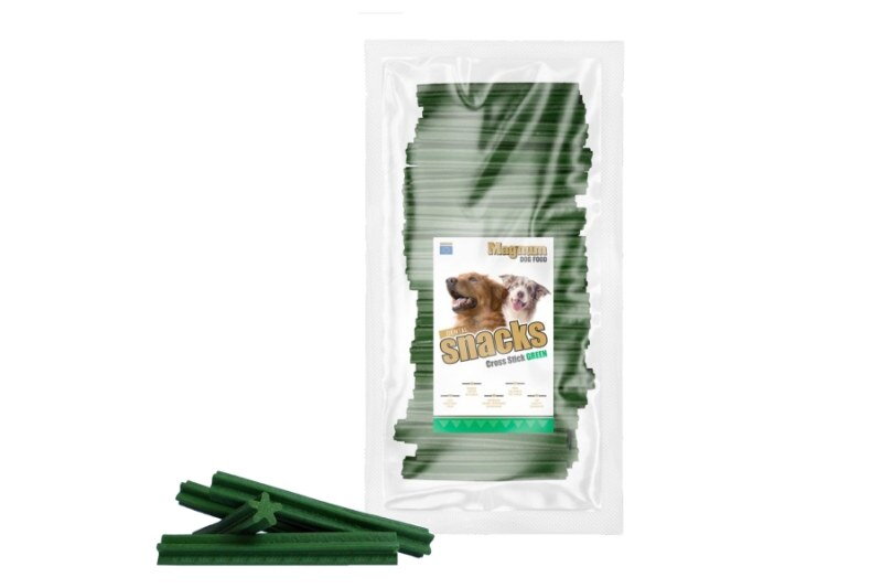 Pre psov Jerky tyčinka krížová Chlorophyl 12,5cm 50ks Pre psov Jerky tyčinka krížová Chlorophyl 12,5cm 50ks