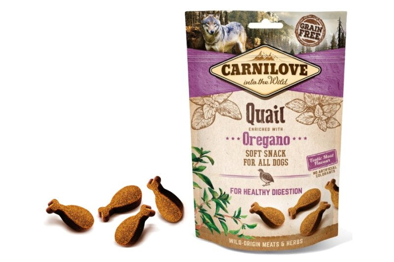 Pre psov Carnilove Dog Semi Moist Snack Quail & Oregano 200g Pre psov Carnilove Dog Semi Moist Snack Quail & Oregano 200g