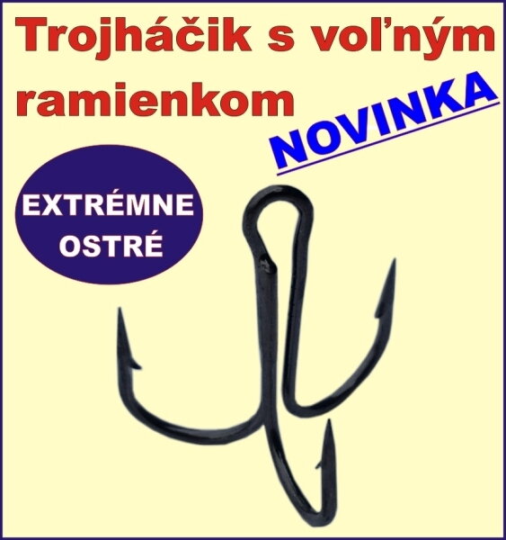 SPORTS Open Shank Treble Hooks-s voľným ramienkom 10ks SPORTS Open Shank Treble Hooks-s voľným ramienkom 10ks