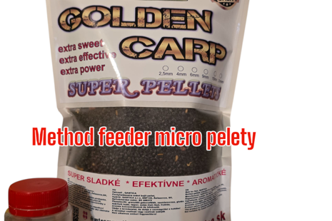 Golden carp method feeder micro pelety